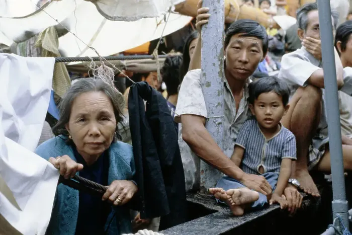 Framed Print : Vietnamese Refugees Framed Print : Vietnamese Refugees