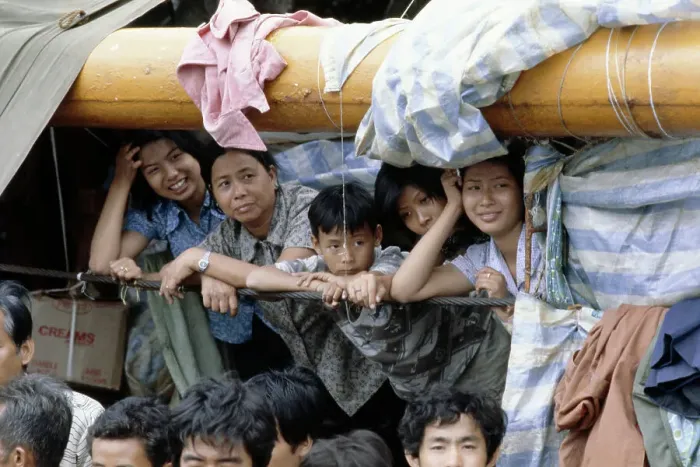 Framed Print : Vietnamese Refugees Framed Print : Vietnamese Refugees