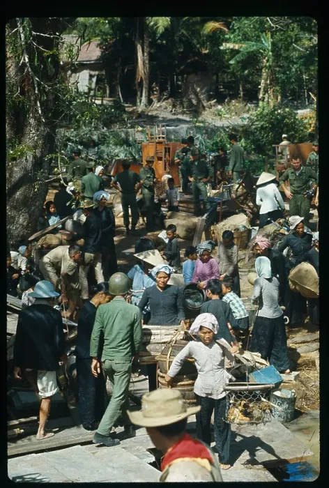 Framed Print : Vietnamese Refugees Getting Ready for Relocation Framed Print : Vietnamese Refugees Getting Ready for Relocation