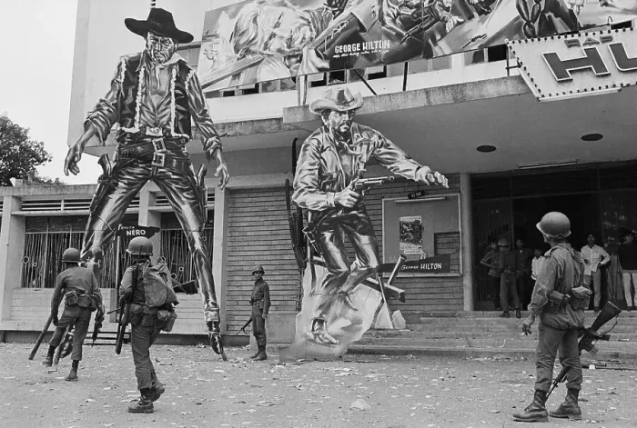 Framed Print : Vietnamese Soldier Faces Giant Gunfighter Display Framed Print : Vietnamese Soldier Faces Giant Gunfighter Display