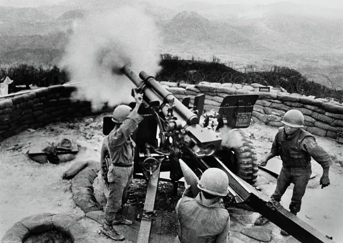 Framed Print : Vietnamese Troops Fire Guns Framed Print : Vietnamese Troops Fire Guns