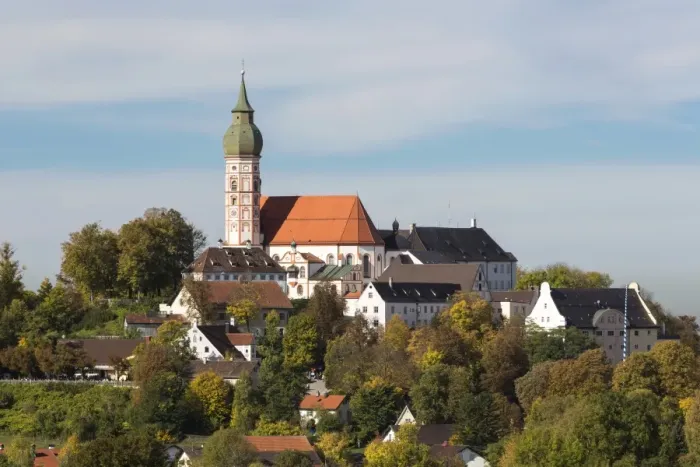 Framed Print : View of the Abbey of Andechs in autumn, Bavaria, Germany, Europe, PublicGround Framed Print : View of the Abbey of Andechs in autumn, Bavaria, Germany, Europe, PublicGround