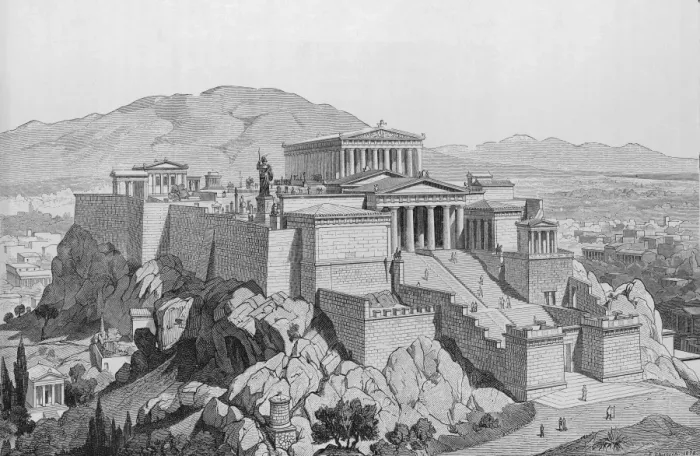 Framed Print : View Of The Acropolis Framed Print : View Of The Acropolis