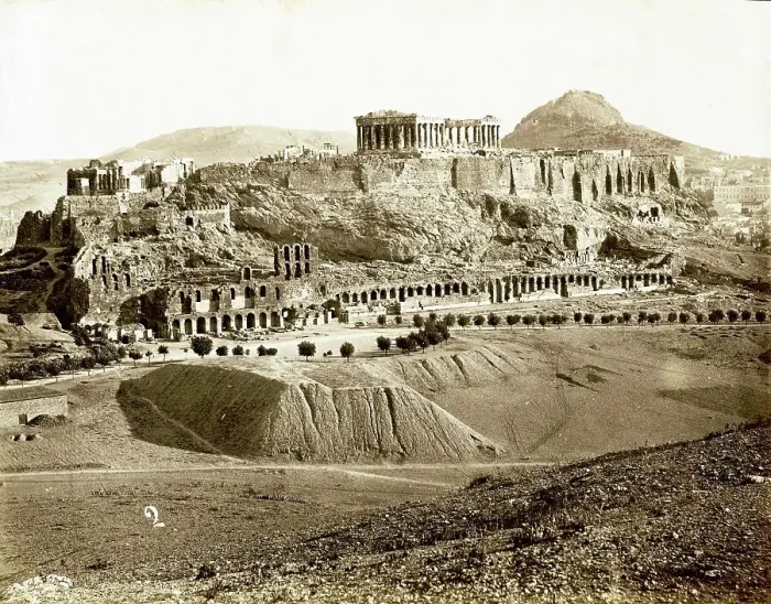 Framed Print : View of the Acropolis of Athens, c. 1880, Greece, Historic, digitally restored reproduction from a 19th century original Framed Print : View of the Acropolis of Athens, c. 1880, Greece, Historic, digitally restored reproduction from a 19th century original