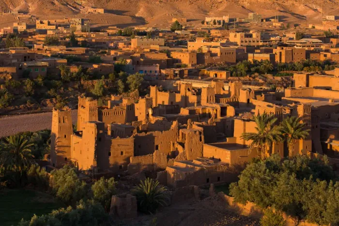 Framed Print : View of Ait Benhaddou Kasbah at sunrise, Ait Ben Haddou, Ouarzazate, Morocco Framed Print : View of Ait Benhaddou Kasbah at sunrise, Ait Ben Haddou, Ouarzazate, Morocco