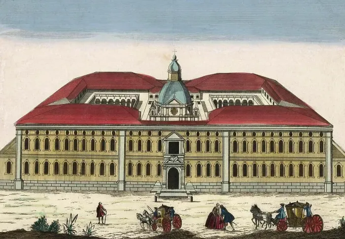 Framed Print : View of the Albergo dei Poveri, Poorhouse, in Palermo, c. 1800, Sicily, Italy, Historic, digitally restored reproduction from a 19th century original Framed Print : View of the Albergo dei Poveri, Poorhouse, in Palermo, c. 1800, Sicily, Italy, Historic, digitally restored reproduction from a 19th century original