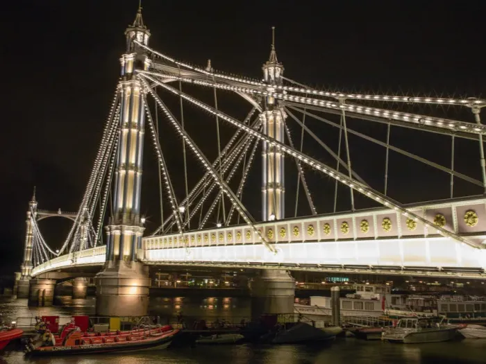 Framed Print : Side View of Albert Bridge Framed Print : Side View of Albert Bridge