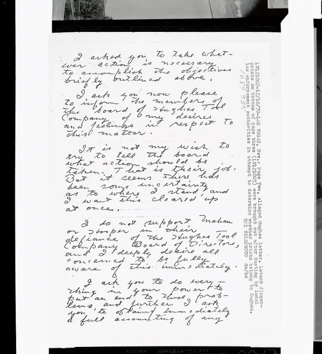 Framed Print : View of Alleged Hughes Letter Framed Print : View of Alleged Hughes Letter