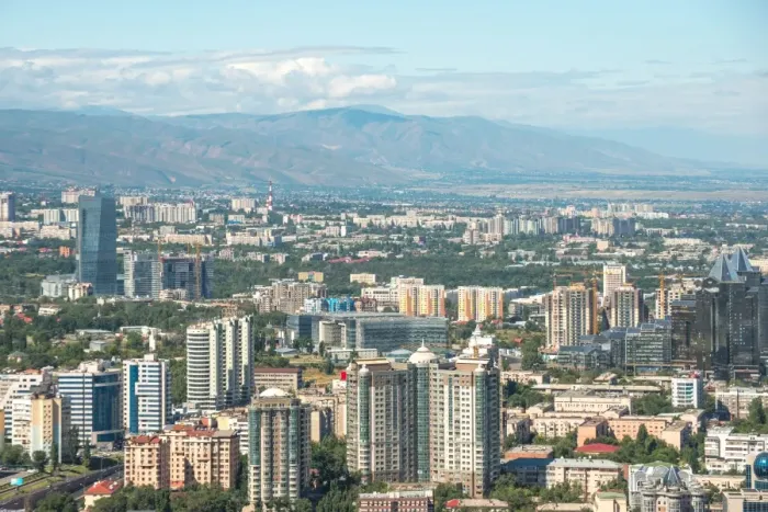 Framed Print : View of Almaty city from Kok-Tobe Framed Print : View of Almaty city from Kok-Tobe