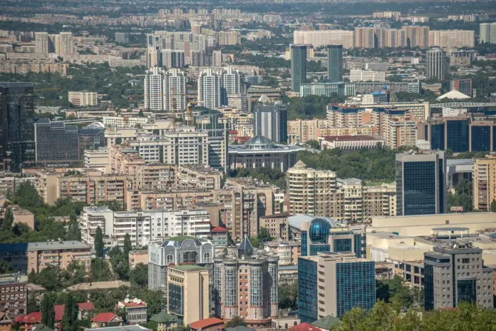 Framed Print : View of Almaty city from Kok-Tobe Framed Print : View of Almaty city from Kok-Tobe