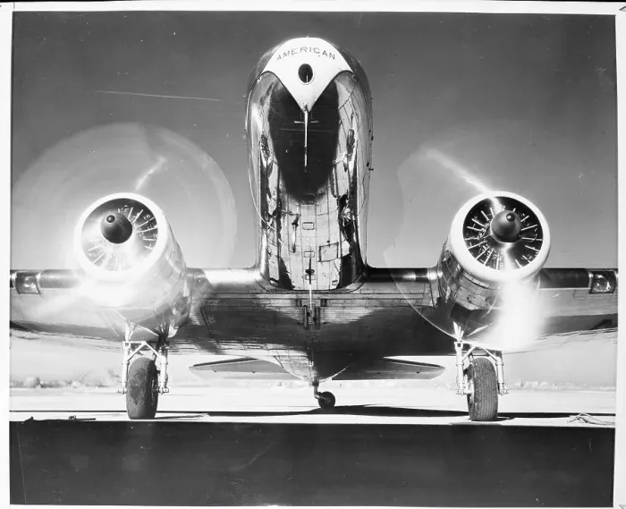 Framed Print : Front View of American Airlines Passenger Airplane Framed Print : Front View of American Airlines Passenger Airplane