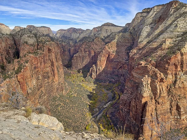 View from Angels Landing, Zion Canyon, Zion National Park, Utah, USA