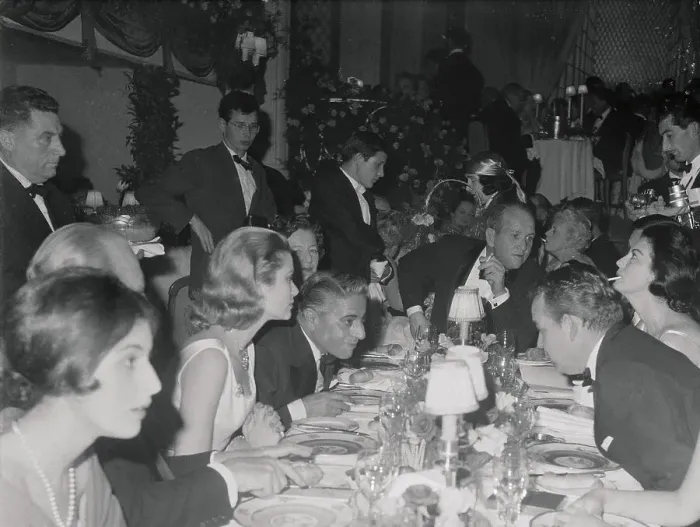 Framed Print : View of Aristotle Onassis and Party at Ball Framed Print : View of Aristotle Onassis and Party at Ball