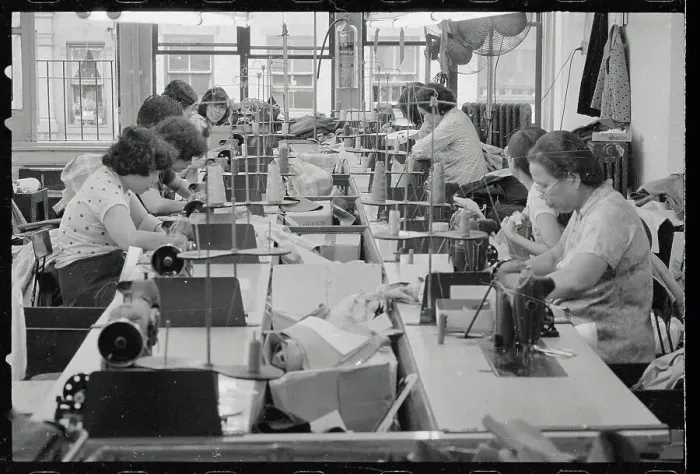 Framed Print : View of Asian Women Toiling in Sweatshop