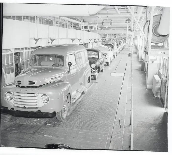 Framed Print : View of Assembly Line at Ford Plant Framed Print : View of Assembly Line at Ford Plant