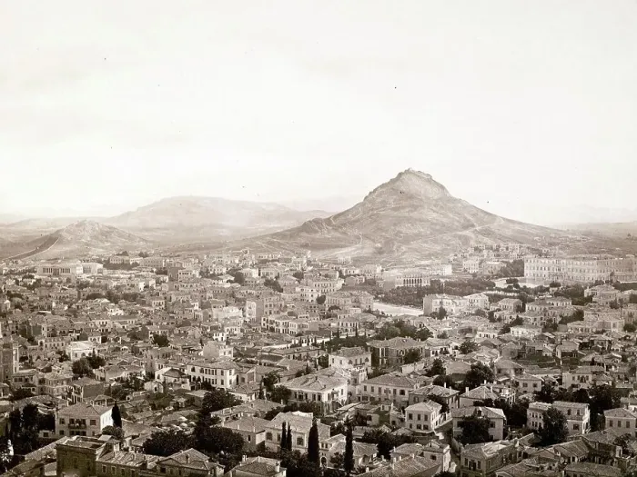 Framed Print : View of Athens from the Acropolis, 1860, Greece, Historic, digitally restored reproduction from a 19th century original Framed Print : View of Athens from the Acropolis, 1860, Greece, Historic, digitally restored reproduction from a 19th century original