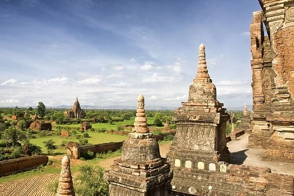 View of Bagan temples from a pagoda