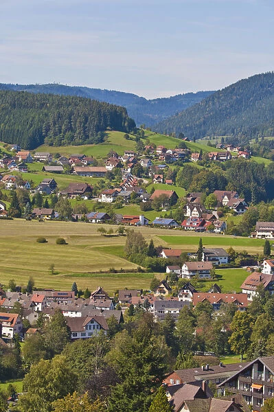View of Baiersbronn, Black Forest, Baden-Wuerttemberg, Germany, Europe