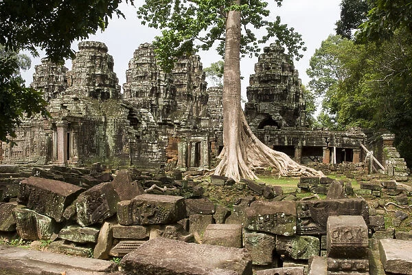 View of Banteay Kdei temple surrounded by jungle