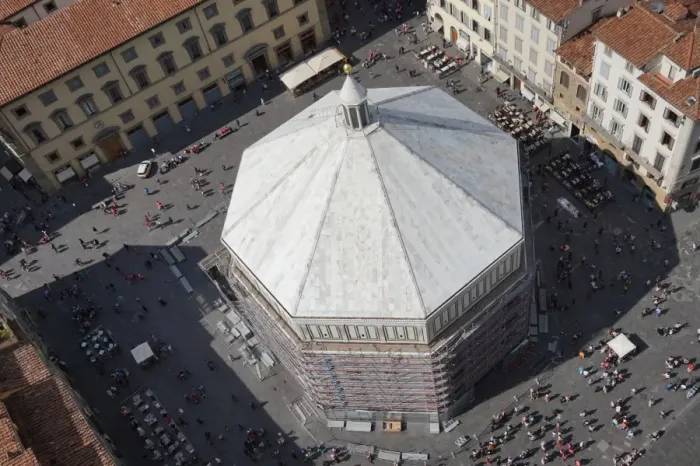 Framed Print : View from above on the Baptistery of Saint John, Florence, Italy Framed Print : View from above on the Baptistery of Saint John, Florence, Italy