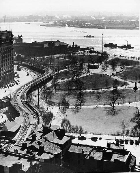View Of Battery Park And New York Harbor