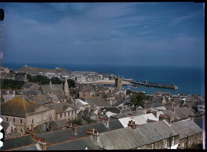 Framed Print : View of Bay at St. Ives