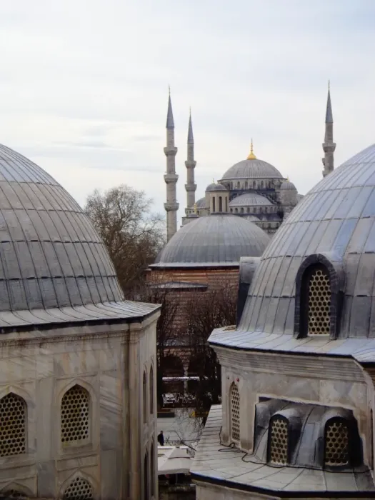 Framed Print : View on the Blue Mosque from Hagia Sofia, Istanbul