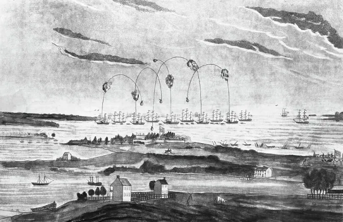 Framed Print : A View of the Bombardment of Fort McHenry by J. Bower Framed Print : A View of the Bombardment of Fort McHenry by J. Bower
