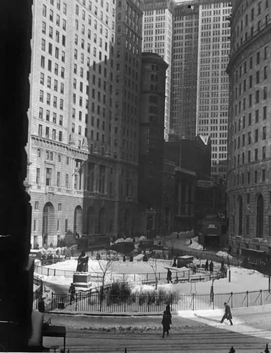 Framed Print : View Of Bowling Green Park