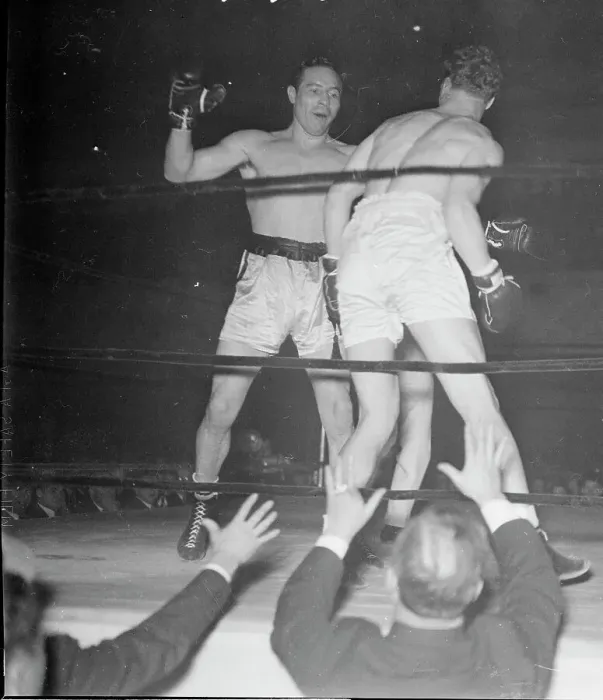 Framed Print : View of Boxers in Action Framed Print : View of Boxers in Action
