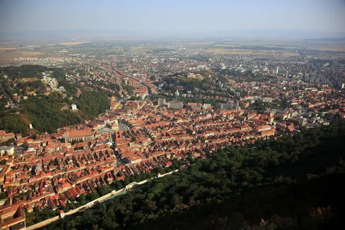Framed Print : View of Brasov, Brasov, Transylvania, Romania Framed Print : View of Brasov, Brasov, Transylvania, Romania