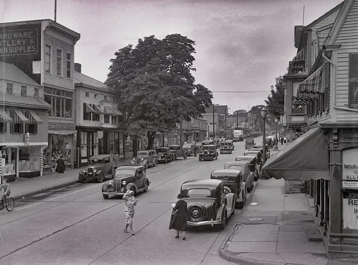 Framed Print : View of Broadway in Newport, Rhode Island Framed Print : View of Broadway in Newport, Rhode Island