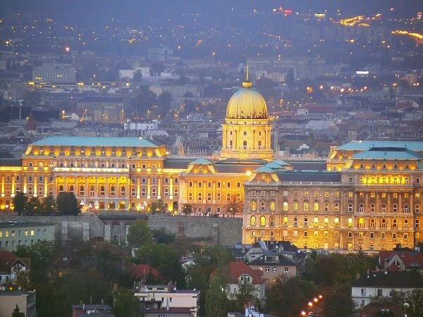View of Buda Castle at night