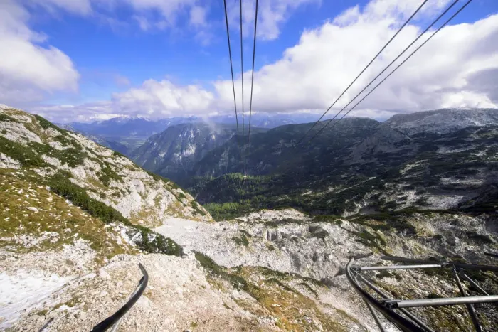 Framed Print : View from the cableway to Hoher Dachstein, Austria Framed Print : View from the cableway to Hoher Dachstein, Austria