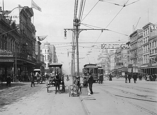 A view of Canal Street, New Orleans, Louisiana, 1890s