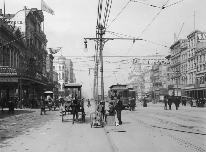 Framed Print : A view of Canal Street, New Orleans, Louisiana, 1890s