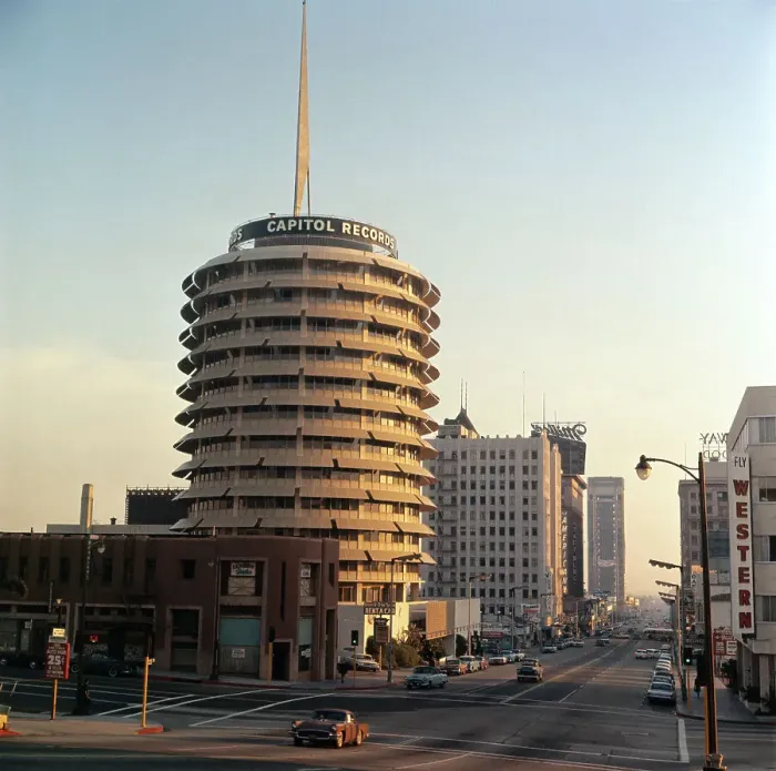 Framed Print : View of Capitol Records Building Framed Print : View of Capitol Records Building