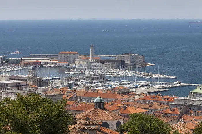 Framed Print : View from Castel San Giusto, Trieste, Friuli-Venezia Giulia, Italy
