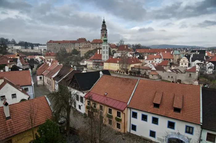 Framed Print : View of Cesky Krumlov, Czech Republic