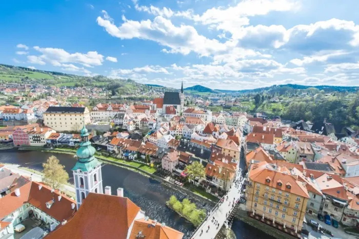 Framed Print : View of Cesky Krumlov, Czech Republic Framed Print : View of Cesky Krumlov, Czech Republic