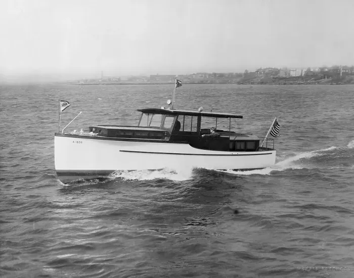 Framed Print : View of Charles Lindbergh Honeymoon Yacht Mouette Framed Print : View of Charles Lindbergh Honeymoon Yacht Mouette