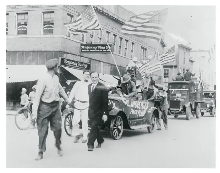 Framed Print : View of Charles Lindbergh Parade Framed Print : View of Charles Lindbergh Parade