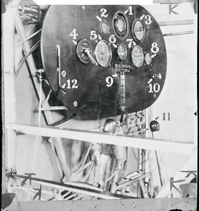 Framed Print : View of Charles Lindbergh's Airplane Panel Framed Print : View of Charles Lindbergh's Airplane Panel