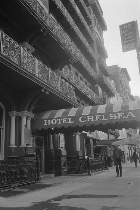 Framed Print : View of Chelsea Hotel Canopy at Entrance Framed Print : View of Chelsea Hotel Canopy at Entrance