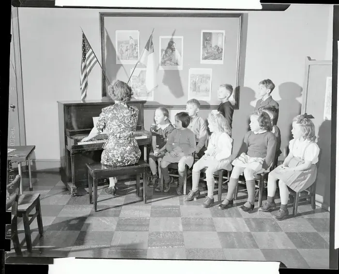 Framed Print : View of Children's Meeting Framed Print : View of Children's Meeting