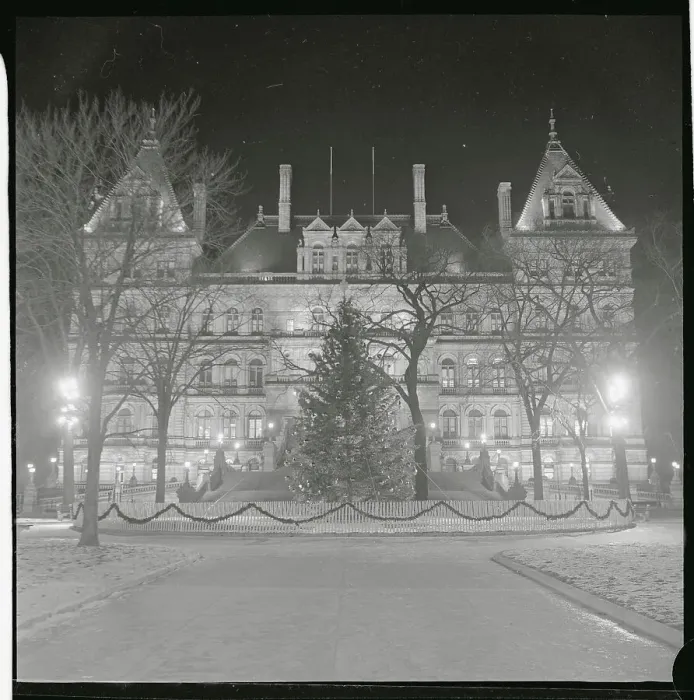 Framed Print : View of Christmas Tree Outside State Capitol Building Framed Print : View of Christmas Tree Outside State Capitol Building