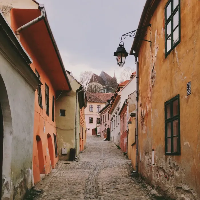 Framed Print : View over Church on the Hill, Sighisoara, Romania Framed Print : View over Church on the Hill, Sighisoara, Romania