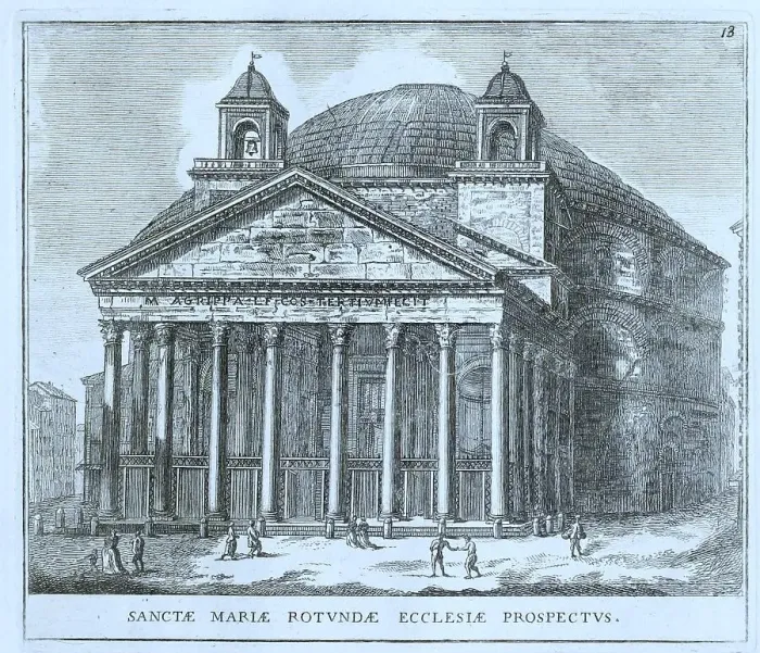 Framed Print : View of the church of S. Eusebio, in the east of S. Maria Maggiore, historical Rome, Italy, digital reproduction of an original 17th century painting, original date unknown