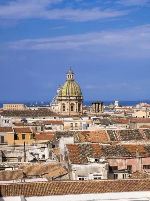 Framed Print : View from the church SS Salvatore across the historic centre, the church of San Giuseppe dei Teatini at theback, Palermo, Sicily, Italy Framed Print : View from the church SS Salvatore across the historic centre, the church of San Giuseppe dei Teatini at theback, Palermo, Sicily, Italy