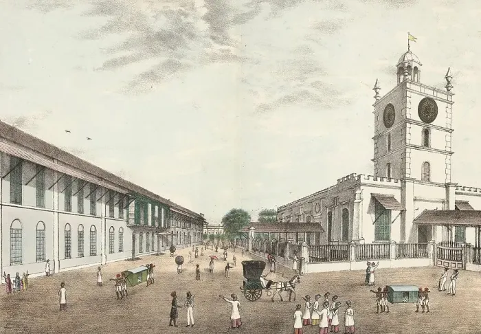 Framed Print : View of the city of Bombay around 1870, India, Historic, digitally restored reproduction from an original of the time Framed Print : View of the city of Bombay around 1870, India, Historic, digitally restored reproduction from an original of the time
